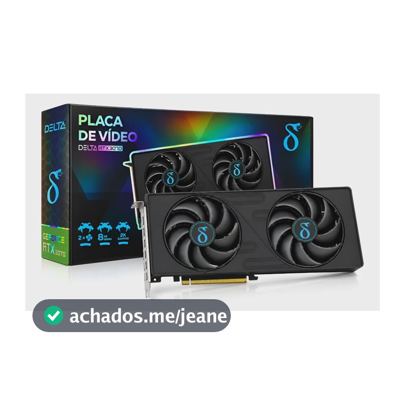 Placa De Vídeo Rtx 3070 Nvidia Geforce 8gb Gddr6 256bit