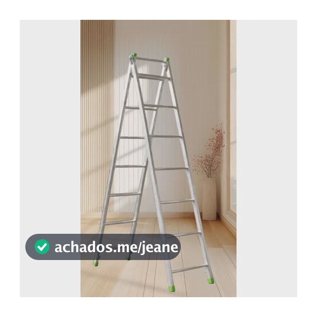 Escada Extensível 7 Degraus Pedreiro Construção Cavalete 4/1 Prata