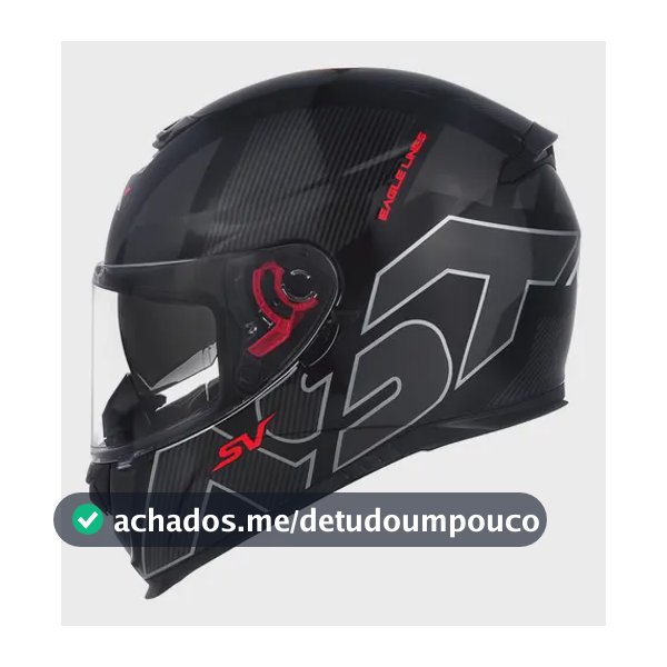 Capacete para Motociclista Asx Eagle Sv Lines Cor Preto Brilhante Tamanho 58 M