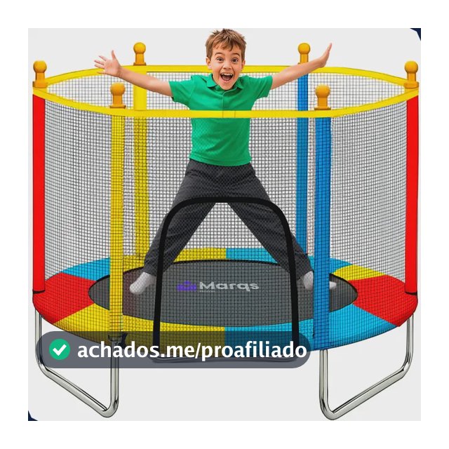Cama Elástica Infantil Pula-pula Trampolim 1,4m Com Tela De Proteção E Estrutura Reforçada Para Crianças Marqs Home
