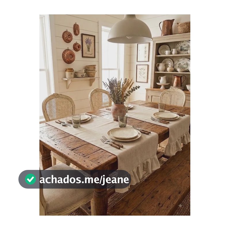 2 Trilhos De Mesa Linho Elegante / Mesa Posta / Farm House Cru Lisa
