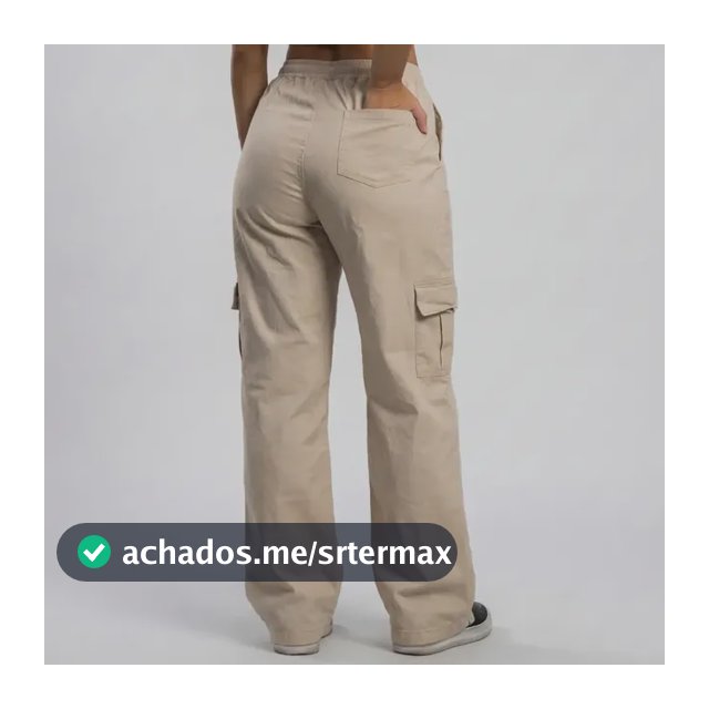 Calça Cargo Feminina Wide Leg Algodão Cintura Alta Y2k