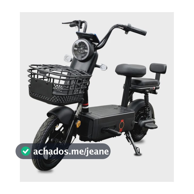 Bicicleta Elétrica Nado C2 1000w 48v Preta Preto
