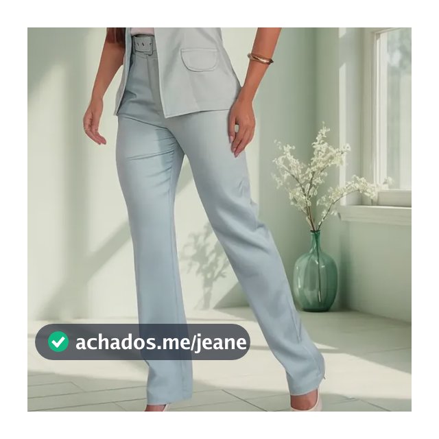 Conjunto Calça /  Max Colete Crepe Alfaiataria