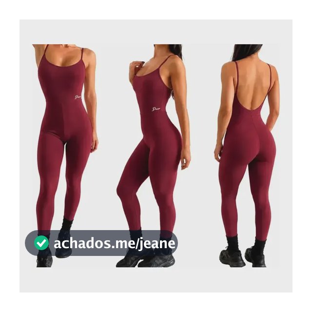 Diasp Macacão Legging Suplex Poliamida Blackout Academia Fit