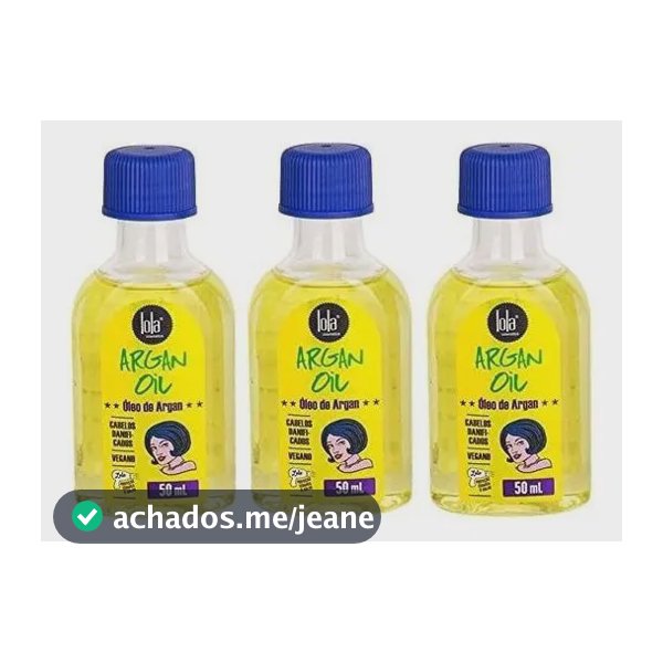Lola Cosmetics Argan Oil Óleo Capilar 50ml 3 Unidades