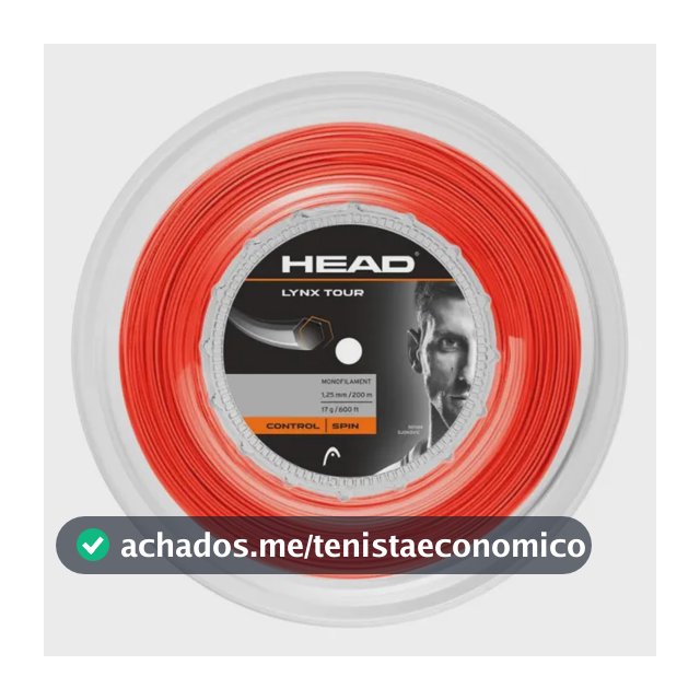 Corda Head Lynx Tour 1.25mm Laranja - Set 12 Metros 1.25 Mm Laranja