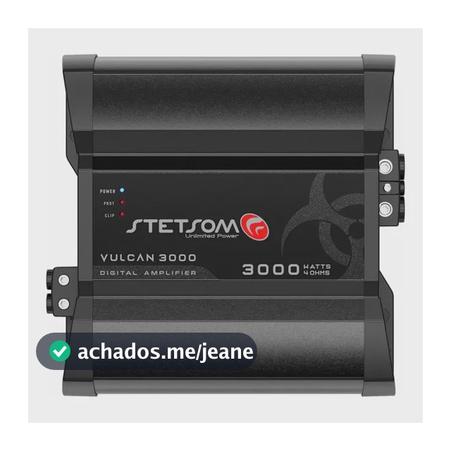 Modulo Stetsom Vulcan 3000w 1 Canal De Som Amplificador Preto 4