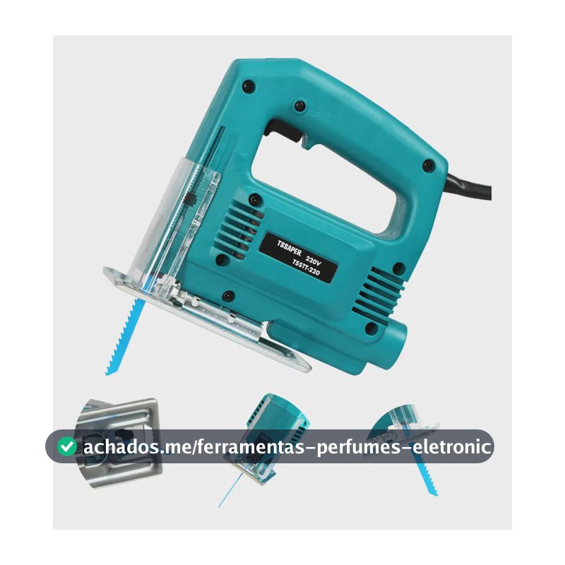 Serra Tico Tico 500w 3000rpm Uso Profissional Cor Azul Tssaper TSSTT Mdf Metal Aço Aluminio Voltagem