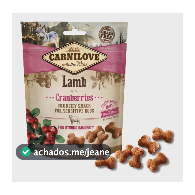 Carnilove Petisco Crocante Natural Cordeiro C Cranberry Cães