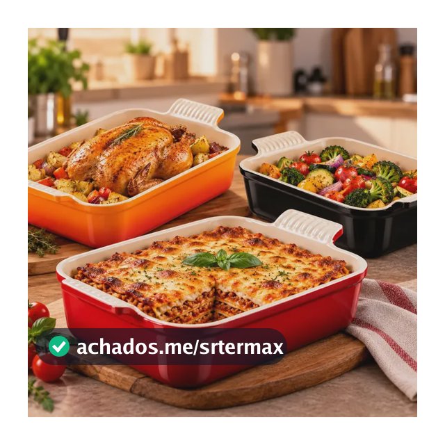 Travessa Assadeira Ceramica 24cm Cook Pro Retangular 2l Vermelho