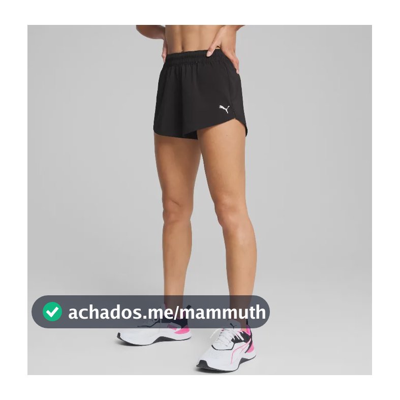 Shorts Puma Feminino 525903 Puma Black Geométrico M