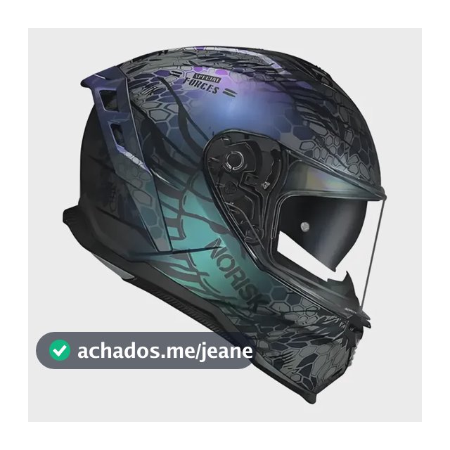 Capacete Moto Norisk Strada Ii Cobra Azul C/ Oculos