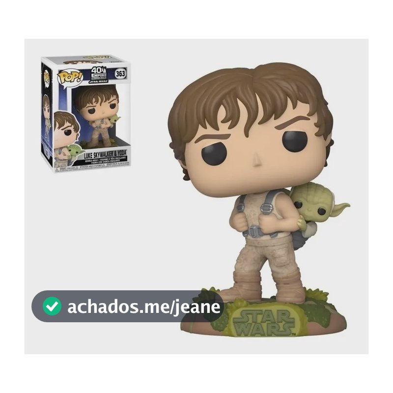 Star Wars Boneco Pop Funko Luke Skywalker E Yoda #363