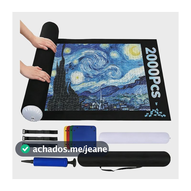 Porta Puzzle Tapete Enrolável Suporte 500-2000 Peças Quebra-cabeça