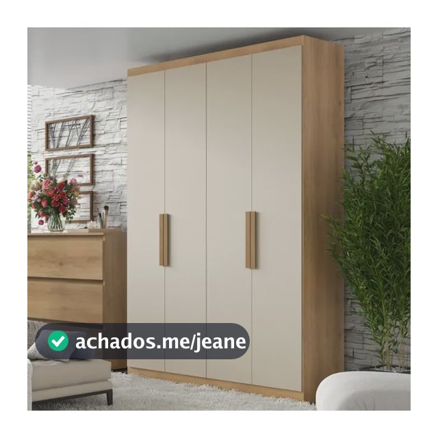 Guarda Roupa Solteiro 4 Portas Milan Thb