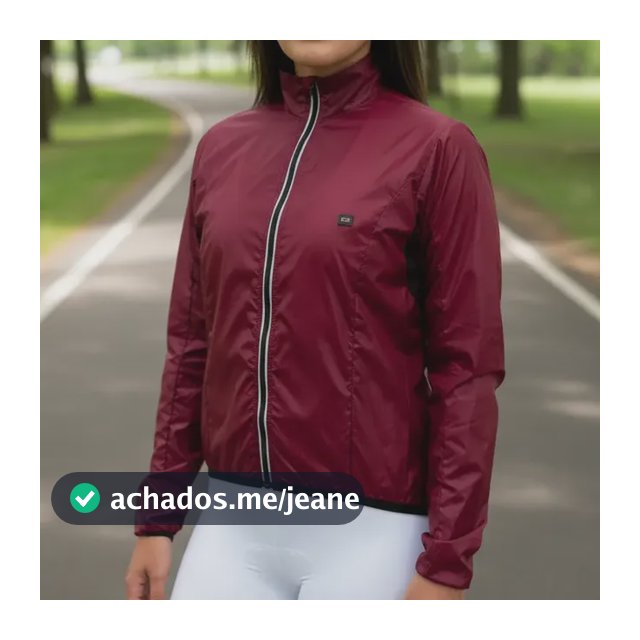 Jaqueta Corta Vento Ciclismo Feminina Márcio May Pro Vinho