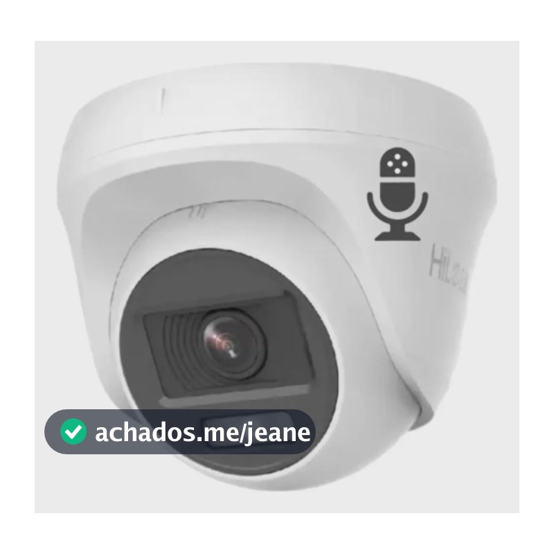 Câmera Dome Hikvision Thc T127 Lps Microfone Visão Noturna Cor Branco