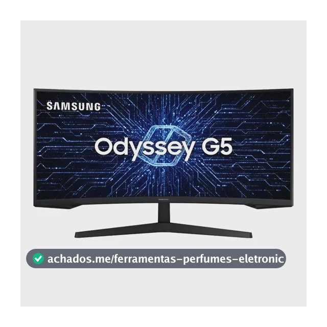 Monitor Gamer Samsung Odyssey G5 34  Uwqhd Preto 127/220v