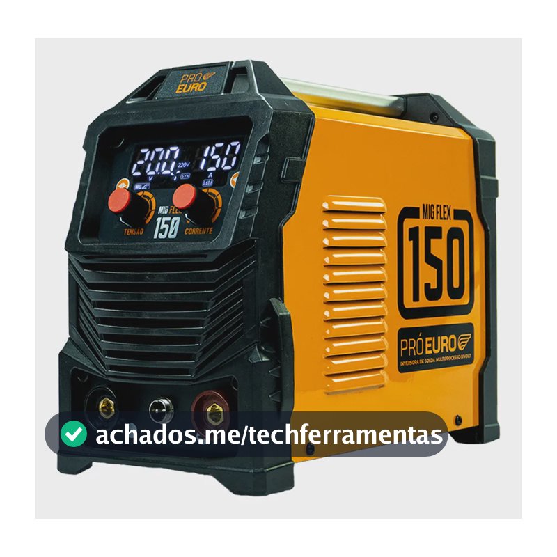Máquina Solda Mig 150 Flex Tig Lift Mma Sem Gás Bivolt Laranja/preto 127/220v