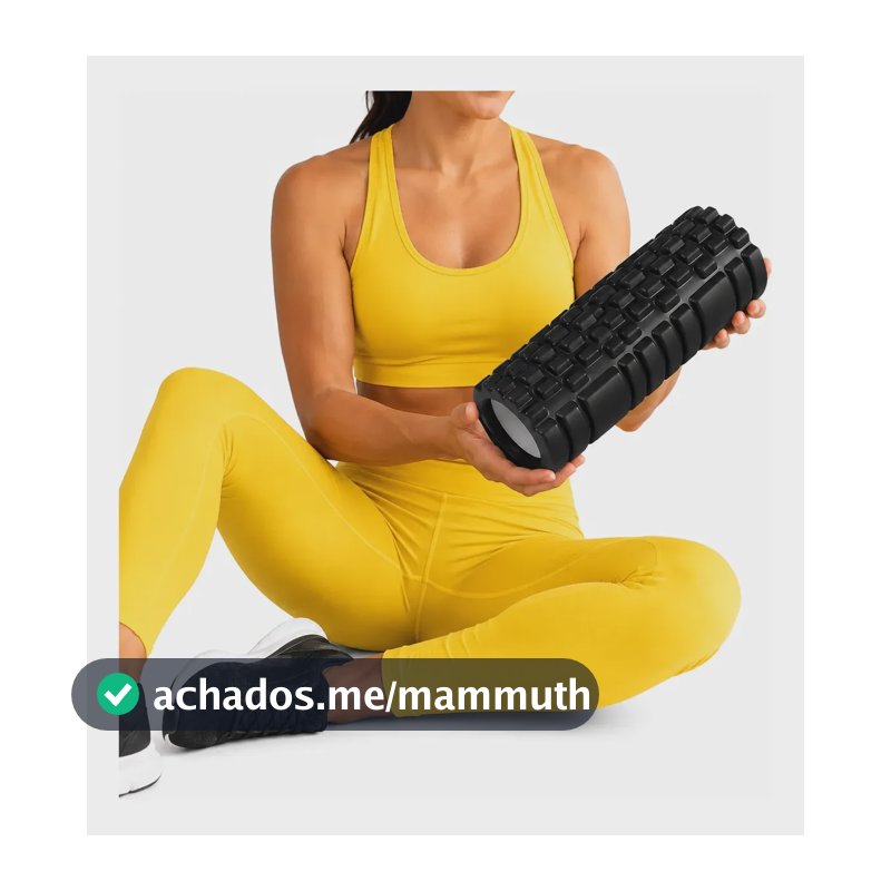Rolo De Liberação Miofascial Massagem Fisioterapia Pilates Preto