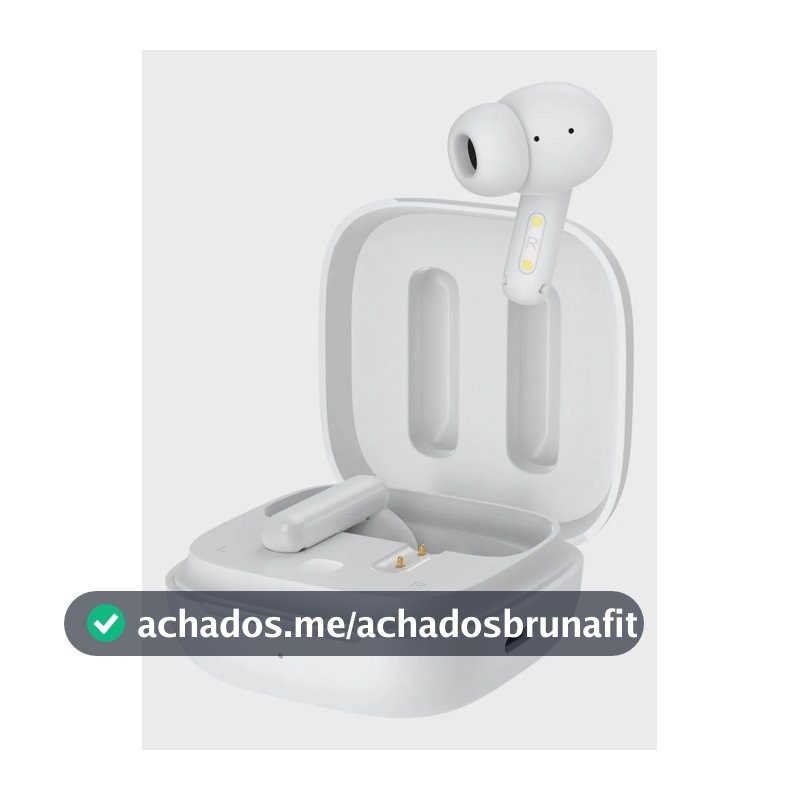 Fone de Ouvido Sem Fio QCY T13 ANC, Bluetooth 5.3 TWS, IPX5, Modo Gamer Baixa Latência, Cor Branco