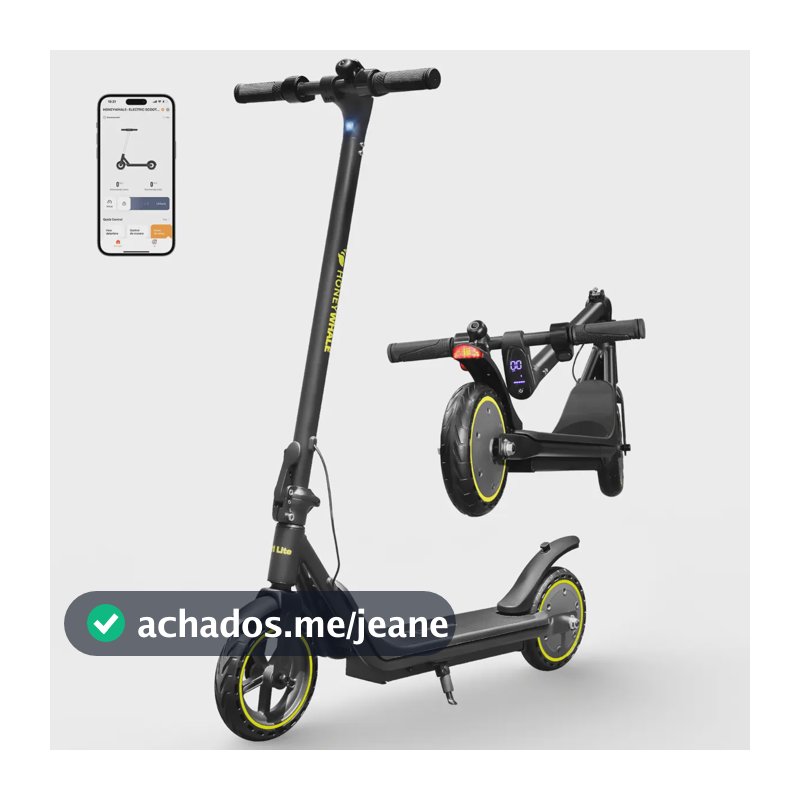 Patinete Elétrico HONEYWHALE M1 LITE Dobrável Com Bluetooth, Para Adultos