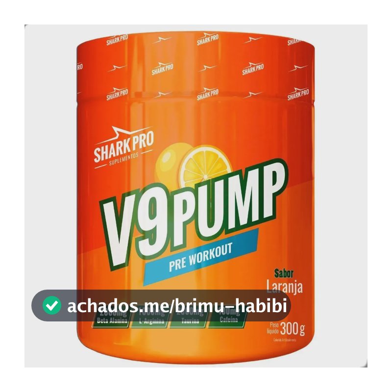 Pré Treino V9 Pump Sabor Cola 300g - Shark Pro Sabor Refrigerante De Laranja