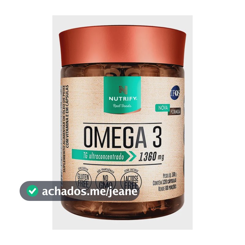 Ômega 3 Nutrify Premium em cápsula Sem sabor de 120 un