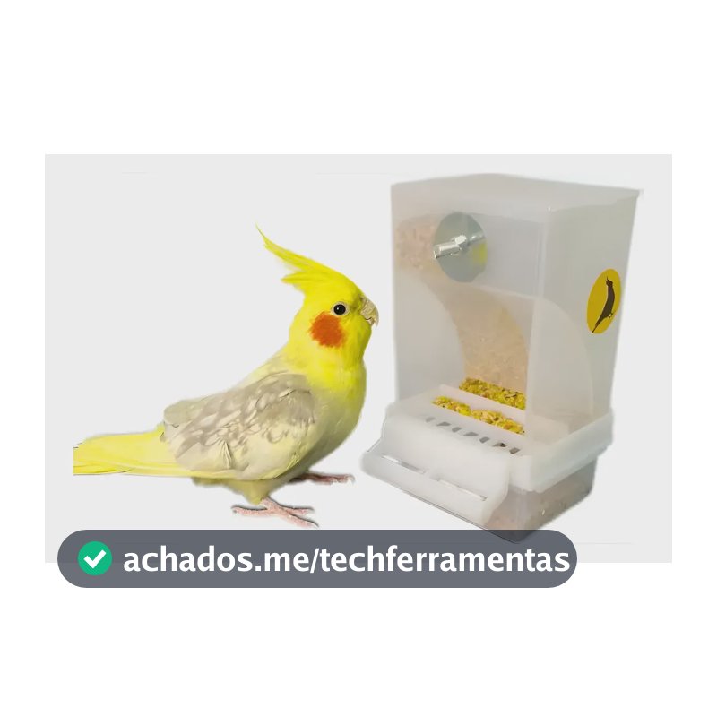 Comedouro De Sementes Para Calopsitas Automatico Fim Sujeira Branco