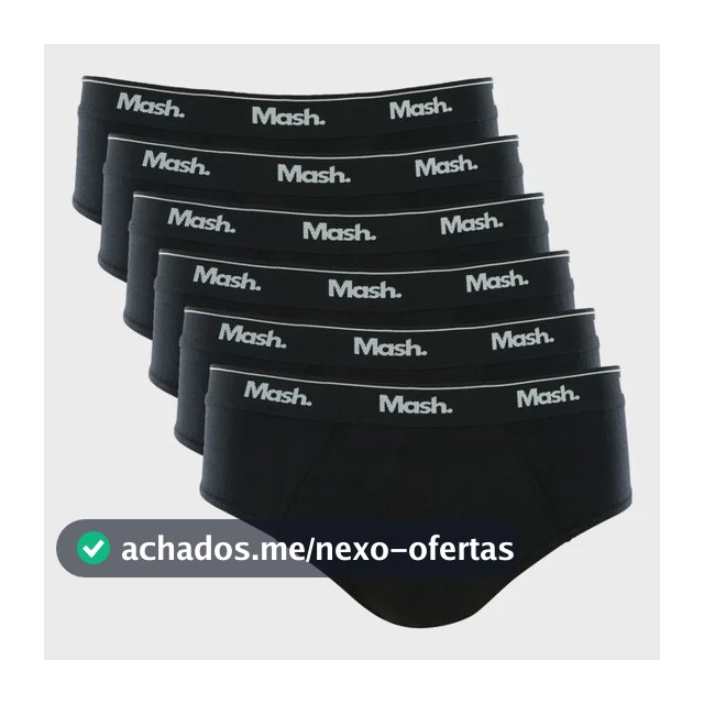 Kit 6 Cuecas Masculino Slip Mash De Algodão Macio Original