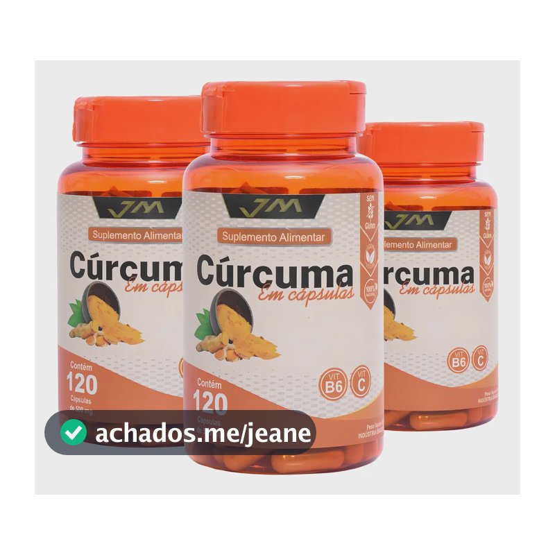 Cúrcuma Concentrada 360 Cápsulas JMSuplementos Açafrão-da-terra