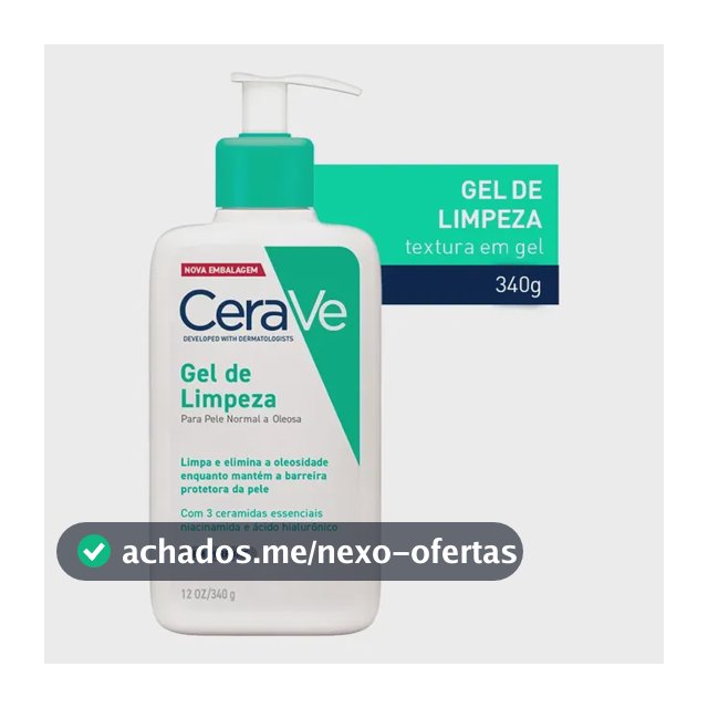 Gel de Limpeza Facial Pele Oleosa 3 Ceramidas e Niacinamida CeraVe 340g