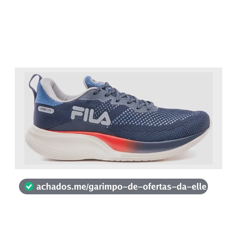 Tênis Esportivo Masc Speed Lite Fila Azul-marinho Liso 40 Br