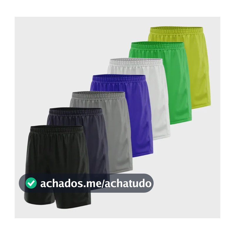 Kit 5 Bermudas Masculina Tipo Jogador Esporte Praia Treino Kit 5 Calção Masculino Sortido Gg