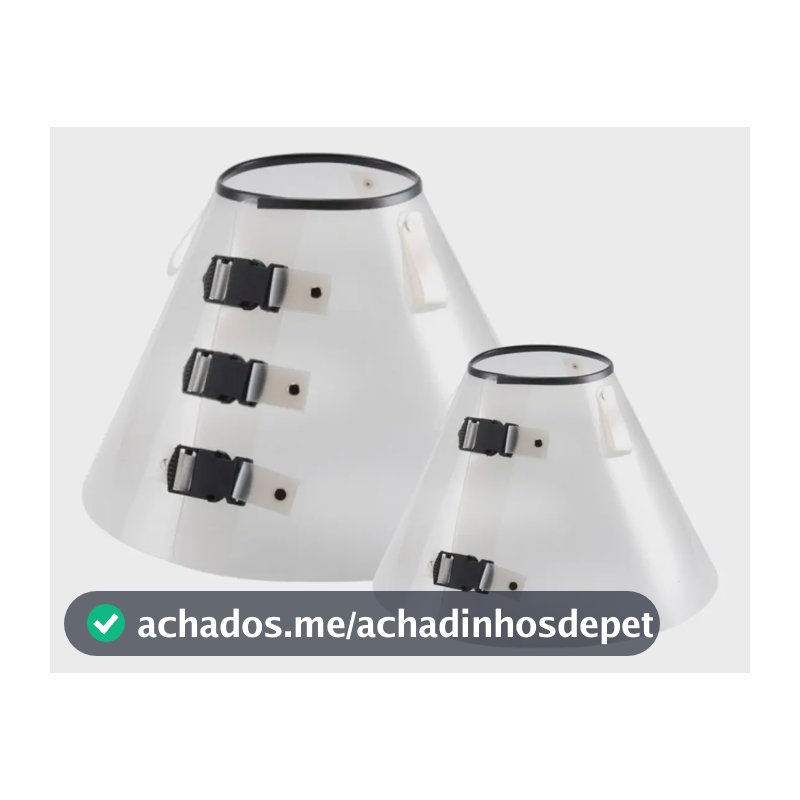 Colar Cone Para Cachorros Caes Veterinario N1 Ao N10 Cor Branco Tamanho Da Coleira N2 - 26cm X 13cm
