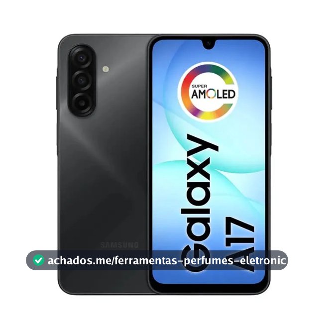 Celular Samsung Galaxy A17 Com Ia, 256gb, 8gb Ram, Câm De 50mp, Tela De 6.7 , Nfc, Ip54 - Preto 4G