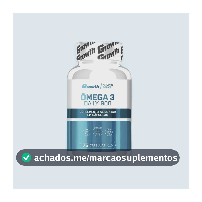 Omega 3 Óleo De Peixe 75 Softgel (caps) Growth Supplements