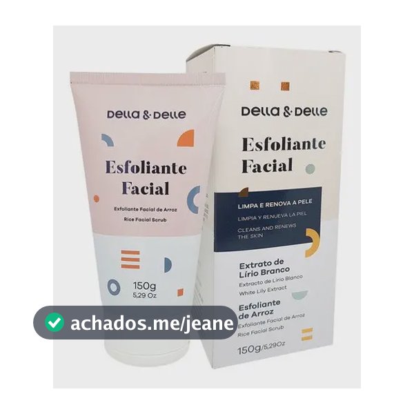 Esfoliante Facial Della & Delle Arroz 150g Rosto Dia Noite