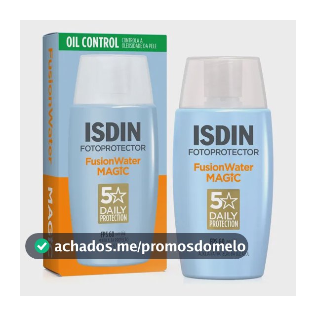 ISDIN Protetor Solar Facial Fusion Water 5 Stars Sem Cor FPS 60 - 50ml