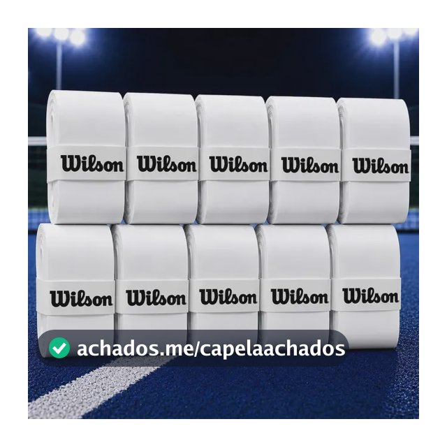 Kit 10 Overgrip Profile Wilson Para Beach Tennis Padel Pickleball Cor 10 Branco Liso Cabo Tape Fita