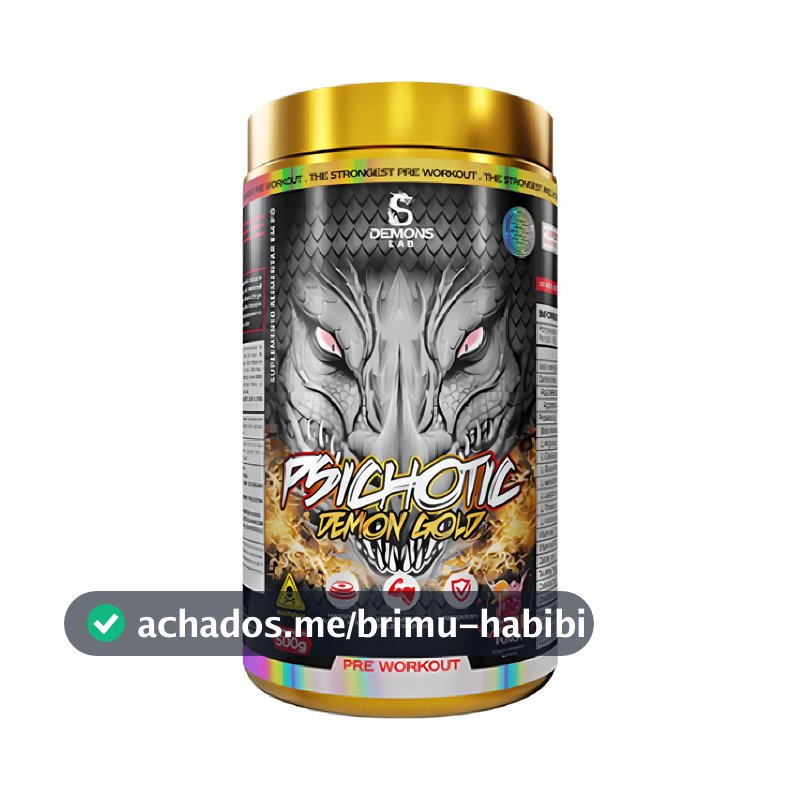Pré Treino Psichotic Gold 500g Fruit Punch Demons Lab