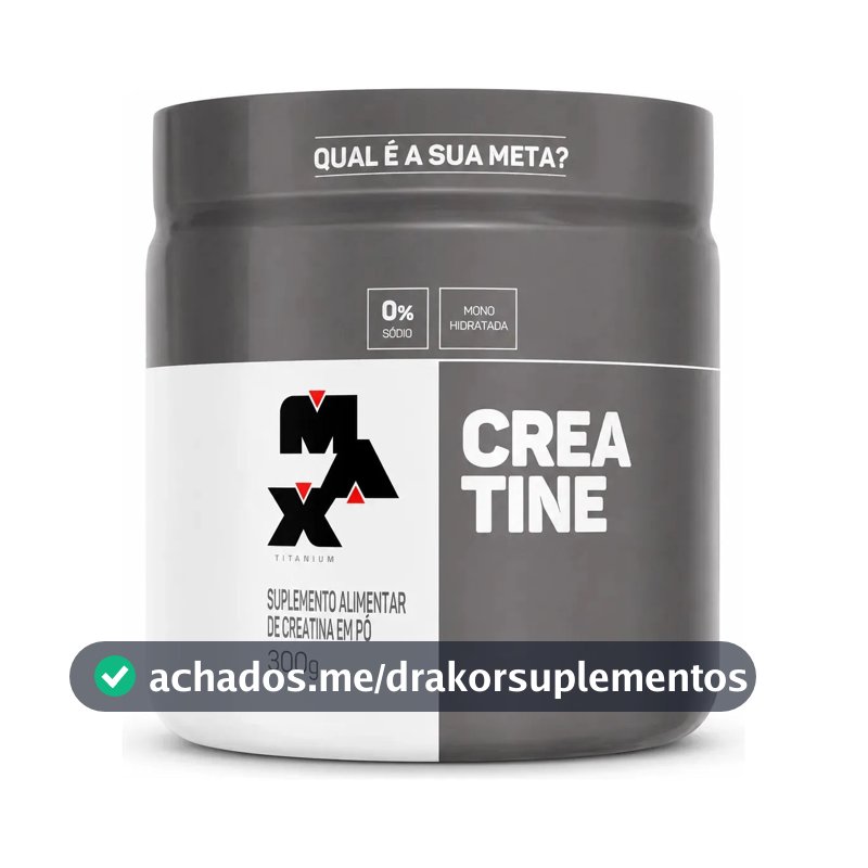 Creatina Max Titanium em pó Sem sabor x 300g