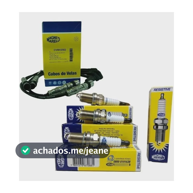 Kit Cabo E Velas Fox Gol Polo Spacefox Voyage 1.0 1.6 Ea111 Preto