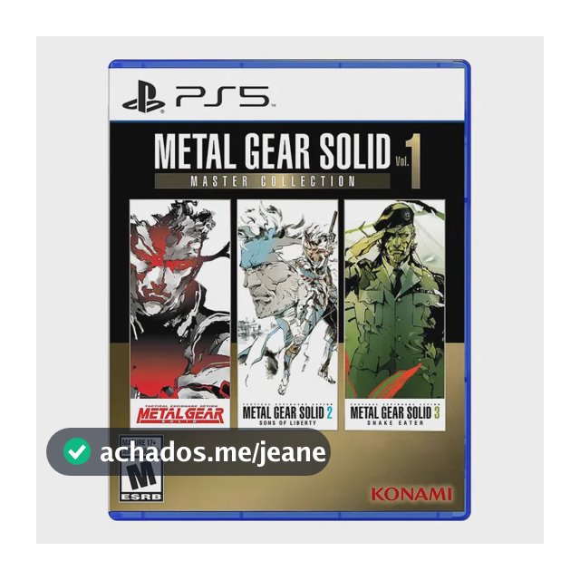 Metal Gear Solid Master Collection Vol 1 Ps5 Midia Fisica
