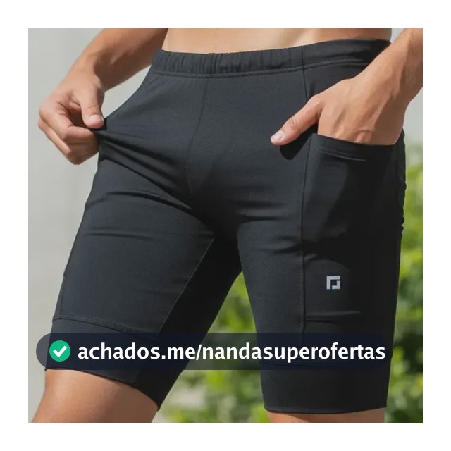 Shorts De Compressão P/ Corrida Masculino C/ Bolsos Laterais