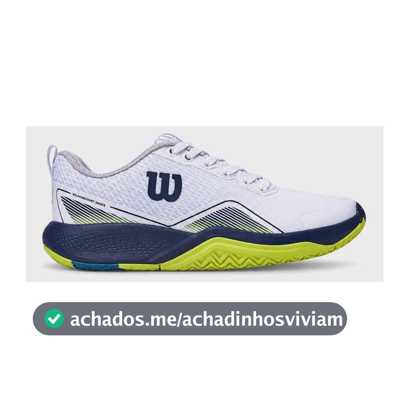 Tênis Wilson Court Masculino All Court Para Jogar Tennis Branco Marinho E Verde Citrico Lisa 45 Br