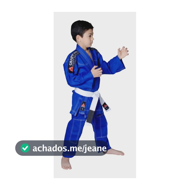 Kimono Preto Jiu Jitsu Infantil Com Faixa Cor Azul Tamanho M0 5 A 6 Anos Até 1,20 Metros