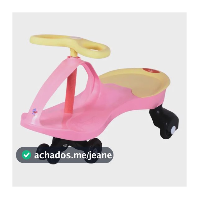 Carrinho Rolimã Infantil Zig Car Rosa C/ Volante 360 Castela Rosa