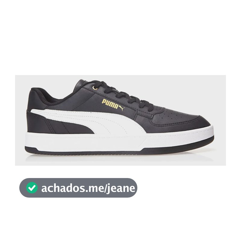 Tênis Masculino Caven 2.0 Puma Puma Black-puma White-gold Liso 41